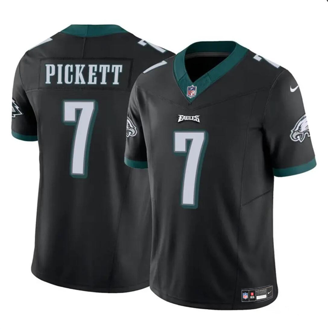 Men's Philadelphia Eagles #7 Kenny Pickett Black 2023 F.U.S.E Vapor Untouchable Limited Football Stitched Jersey